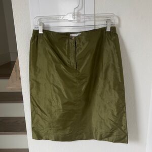 Michael Kors Silk Midi Pencil Skirt in Green